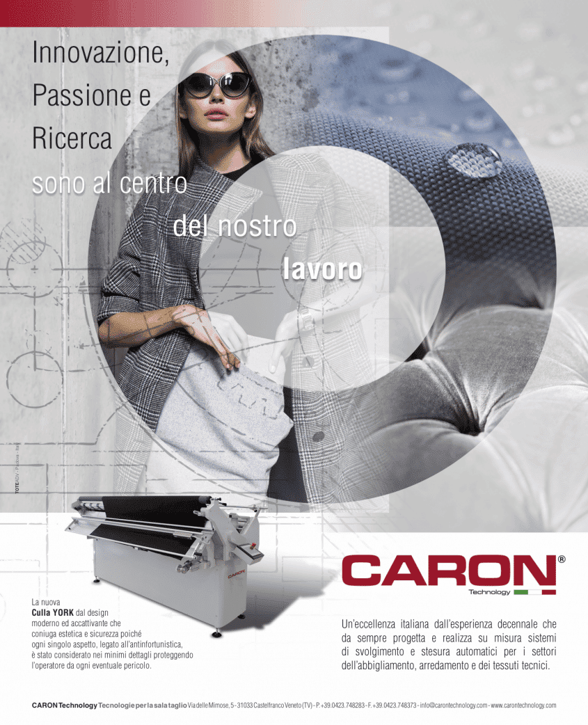 CARON TECHNOLOGY per la rivista TECHNO FASHION, Mese di Aprile 2017